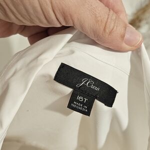 J.Crew Classic White Button-up Top
